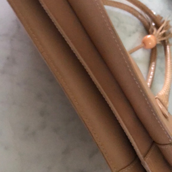 100% authentic like new escada tan 3 pocket bag❤️ - Picture 8 of 8